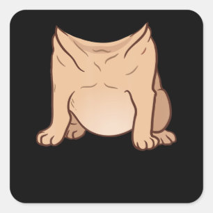 pug costume halloween animal body cosplay square sticker
