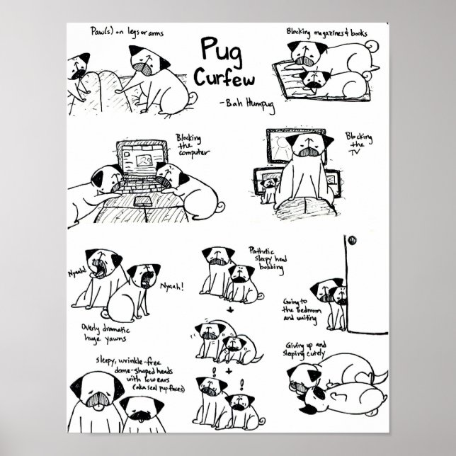 Pug Curfew Poster (Front)