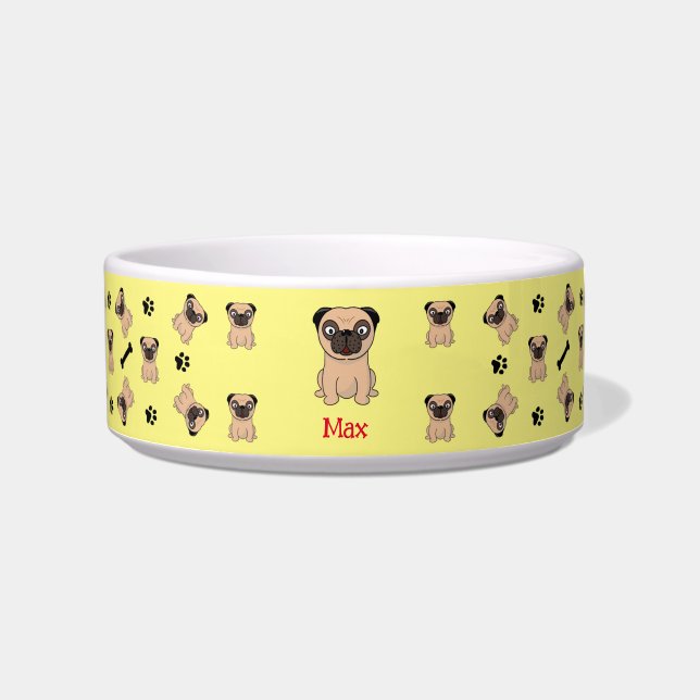 Pug customisable bowl (Front)