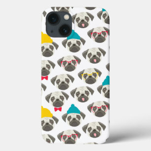 Pug – cute dog in Christmas iPhone 13 Case