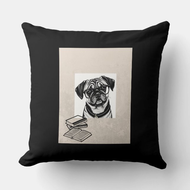 Pug Dachshund Dog Throw Pillow (Front)