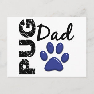 Pug Dad 2 Postcard
