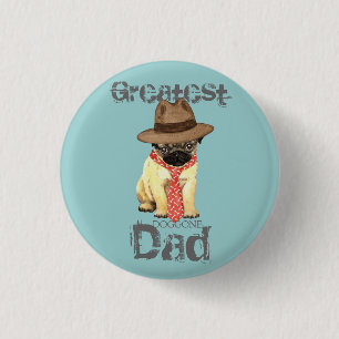 Pug Dad 3 Cm Round Badge