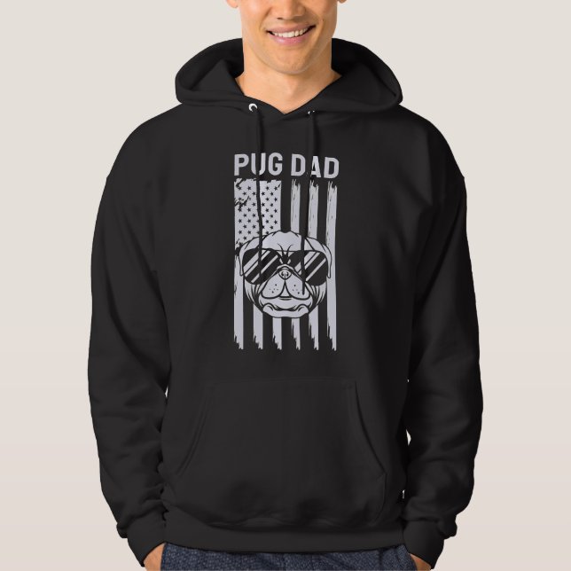Pug Dad Classic T-Shirt 853 Hoodie (Front)