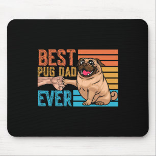 Pug Dad Ever Father's Day Daddy Papa Pug Mouse Mat