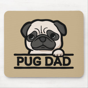PUG DAD – Funny & Cute Pug Lover Gift Mouse Mat