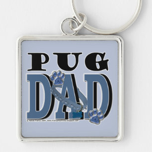 Pug DAD Key Ring