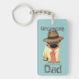 Pug Dad Key Ring