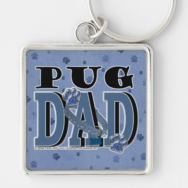Pug DAD Key Ring (Front)