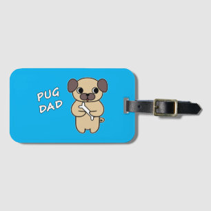 PUG DAD - Sky Blue Luggage Tag