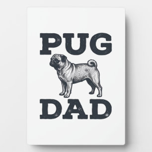 Pug Dad Vintage Engraving Dog Lover Shirt Design_1 Plaque