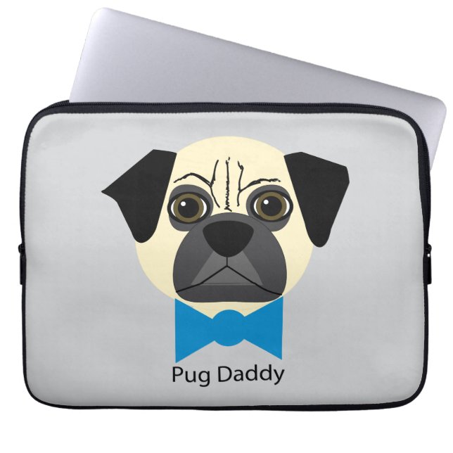 Pug Daddy Laptop Sleeve (Front)