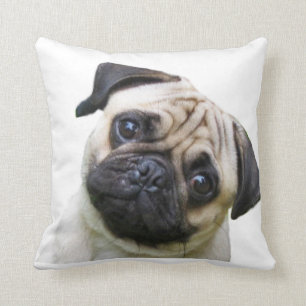 "Pug" design throw pillows