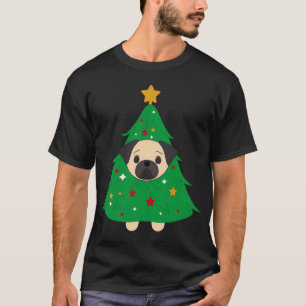Pug disguised as a Christmas tree T-Shirt