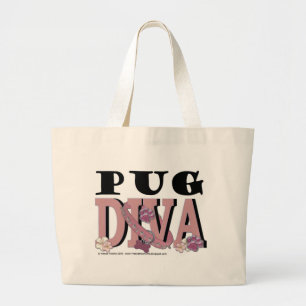 Pug DIVA Large Tote Bag