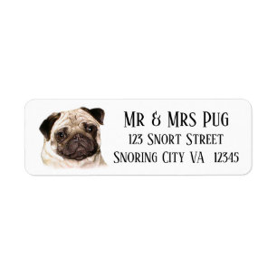 Pug dog address labels!