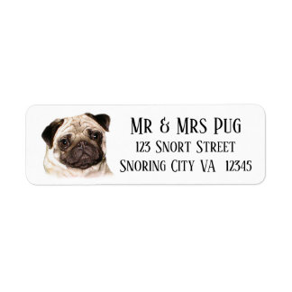 Pug dog address labels!