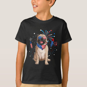Pug Dog American Usa Flag 4th Of July Men Women Lo T-Shirt