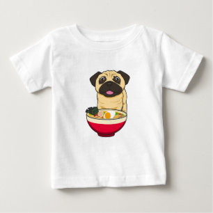 Pug Dog and Ramen Baby T-Shirt