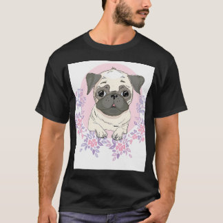 Pug Dog Art Pugs puppy funny cute dogs T-Shirt