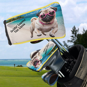 Pug Dog at the Beach Putter Golf Head Cover