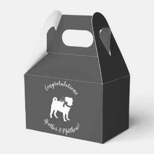 Pug Dog Baby Shower Grey Puppy Gender Neutral Favour Box