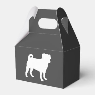 Pug Dog Baby Shower Grey Puppy Gender Neutral Favour Box