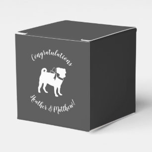 Pug Dog Baby Shower Grey Puppy Gender Neutral Favour Box