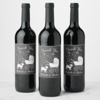 Pug Dog Baby Shower Grey Puppy Gender Neutral