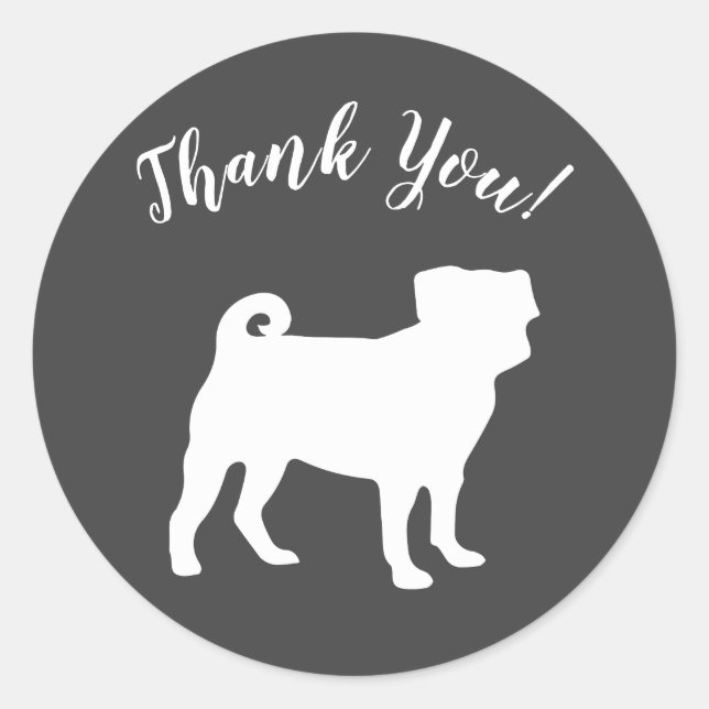 Pug Dog Baby Shower Theme Puppy Gender Neutral Classic Round Sticker (Front)