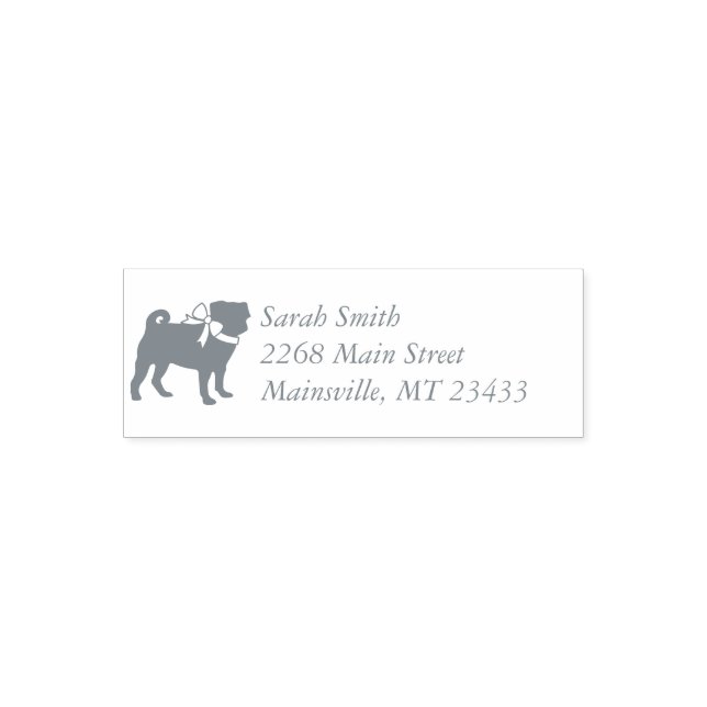 Pug Dog Baby Shower Theme Puppy Gender Neutral Self-inking Stamp (Design)