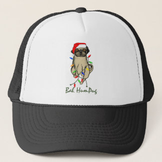 Pug Dog Bah Humpug Funny Christmas Trucker Hat