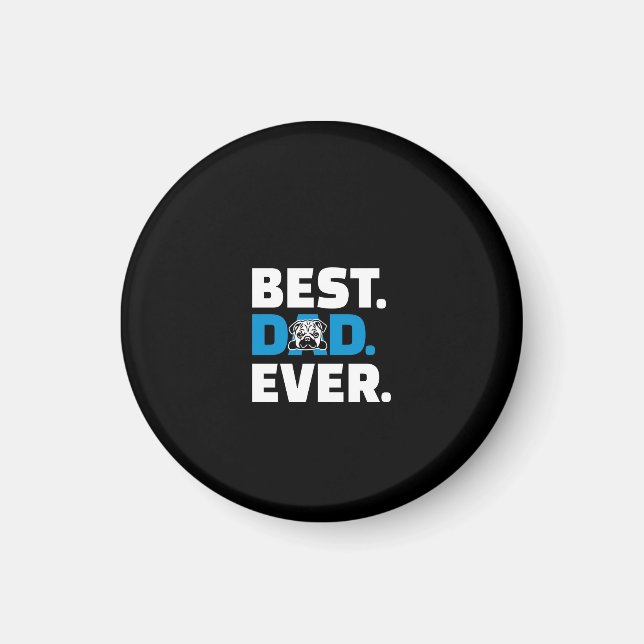 Pug Dog Best Dad Ever Magnet (Front)