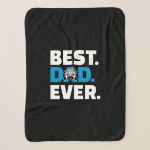Pug Dog Best Dad Ever Sherpa Blanket