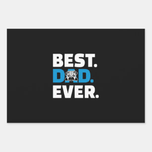 Pug Dog Best Dad Ever Wrapping Paper Sheet