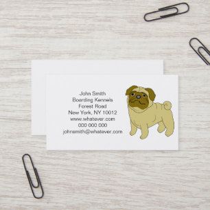 Pug Dog Boarding Kennels Business Card
