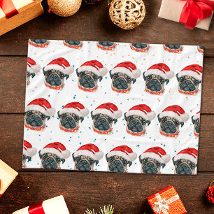 Pug Dog Breed Christmas Stars Fleece Blanket
