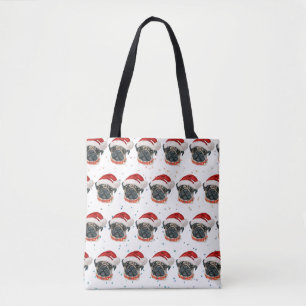 Pug Dog Breed Christmas Stars Tote Bag