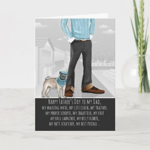 Pug Dog Breed from the Dog Father's Day Card