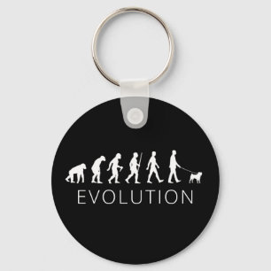 Pug dog breed Owner Evolution Key Ring
