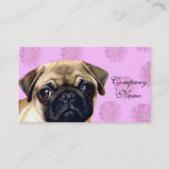 Pug dog business card (Front)