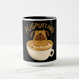 Pug Dog Caffeine Lover Design Mug