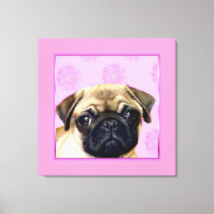 Pug dog canvas print