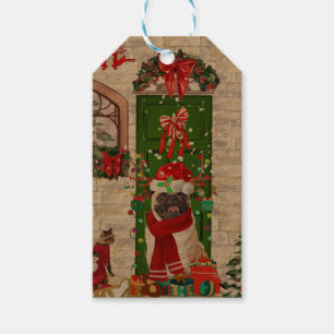Pug Dog Christmas  Gift Tags