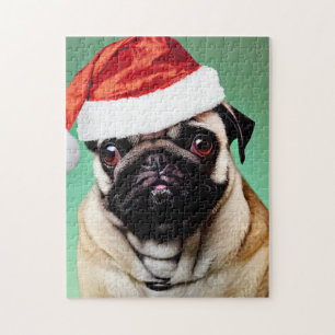 Pug Dog Christmas Jigsaw Puzzle