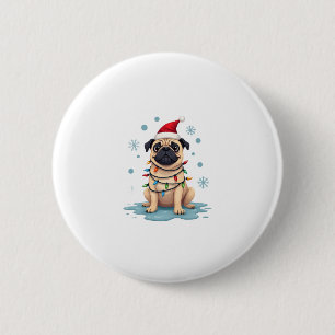Pug Dog Christmas Men Women (1) 6 Cm Round Badge