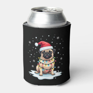 Pug Dog Christmas Men Women (1) Can Cooler