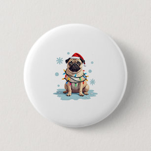 Pug Dog Christmas Men Women (2) 6 Cm Round Badge