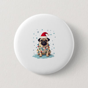 Pug Dog Christmas Men Women (3) 6 Cm Round Badge