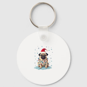 Pug Dog Christmas Men Women (3) Key Ring